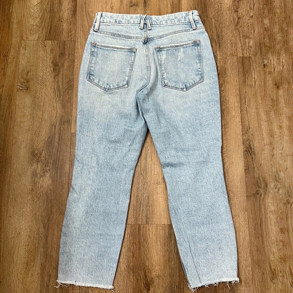 GOOD AMERICAN Good Girlfriend Distressed Jeans‎ In Blue 637 - Picture 4 of 11